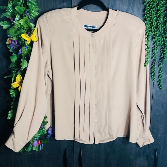 ‘🌼3/$30🌼Jennifer Moore Button Down Blouse Size Large - Picture 2 of 16